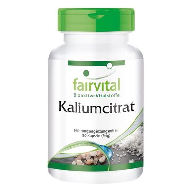Kaliumcitrat - 90 Kapseln 300mg Kalium pro Kapsel - fairvital