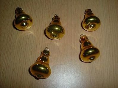 5 kleine goldene Glocken-Baumbehang