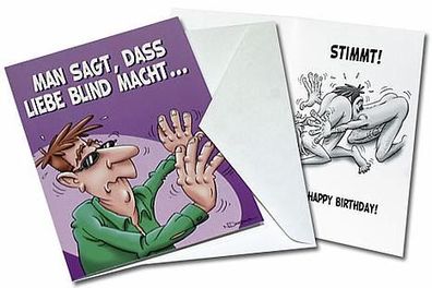 Geburtstags Karte Blind Motiv Erotik Glückwunsch Geburtstag Glückwunschkarte Spass