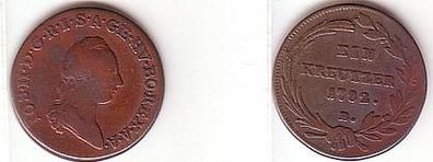1 Kreuzer Kupfer Münze Österreich 1782 B