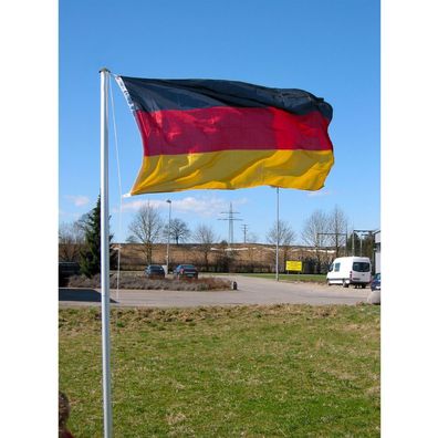 4tlg. Fahnenmast inkl. WM Deutschlandflagge Flaggenmast Alumast EM H6,20m