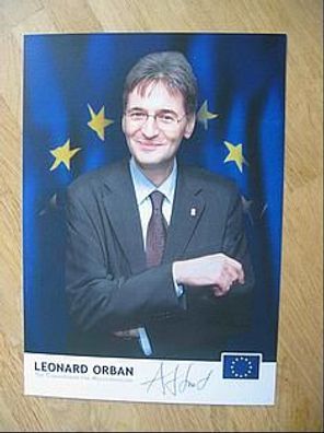 EU Kommissar Leonard Orban - handsigniertes Autogramm!