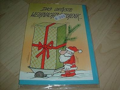 2751/ Weihnachtskarte mit Umschlag-mit Spruch innen