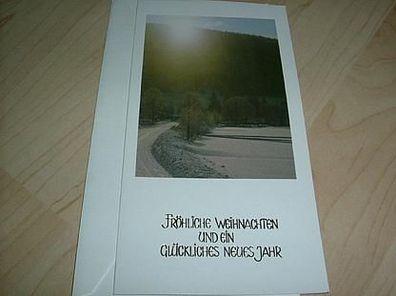 2757/ Weihnachtskarte mit Umschlag-Winterlandschaft