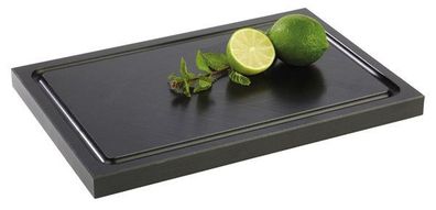 Schneidebrett für den Barbereich 30 x 20 cm schwarz Küchenbrett neu