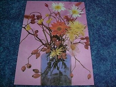 2803/ Postkarte-Blumen in Vase