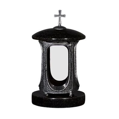 Grab-lampe Grablampe Grablicht Granit barockes design Granit schwarz