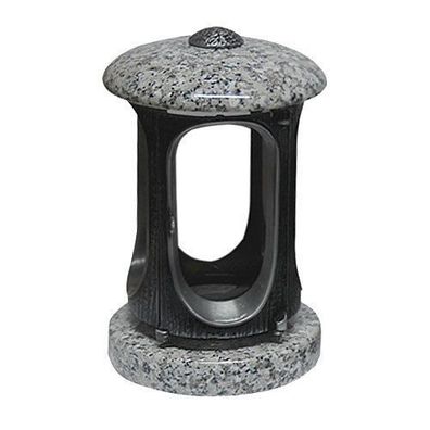 Grablampe Granit Friedhofslampe Grablicht aus Granit schlesisch