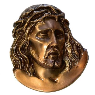 Jesuskopf Grabornament grabmal motive Messing grabstein ornamente 17cm * 600gr