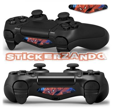 2 x Spiderman farbig Controller Lightbar Aufkleber Sticker PS4 Playstation 4