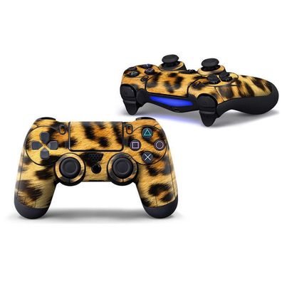 Sony PS4 Controller Skin Leopard Design Sticker Schutzfolie Playstation 4