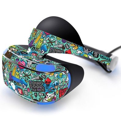 Sony PS4 VR Brille Sticker Schutzfolie Aufkleber Sticker-Bomb Playstation 4