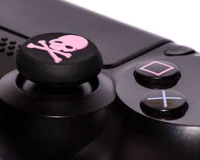 2 x pink Skull Totenkopf Thumbstick Kappen Cap für Sony PS4 XBOX Controller