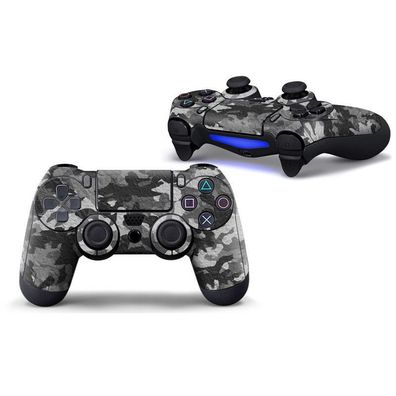 PS4 Controller Skin Camouflage Design Grey Sticker Schutzfolie Playstation 4