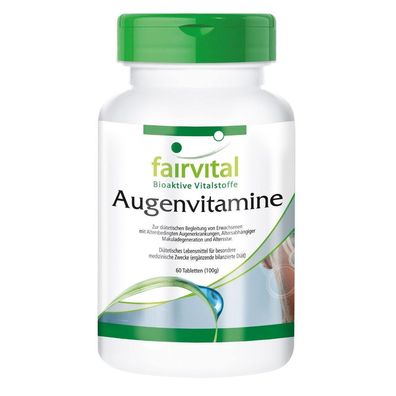 Augenvitamine 60 Tabletten, Multi-Präparat mit Vitamin A - fairvital