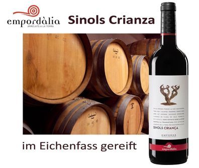 Sinols Crianza 2020 75cl D.O. Empordà (6 Flaschen) Rotwein im Eichenfaß gereift