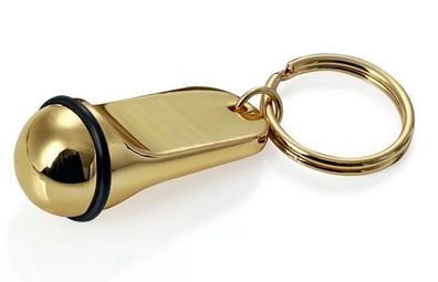 Hotel, Ferienwohnung 10 Stück Schlüsselanhänger goldfarbend (ØxL) 20 x 50 mm neu