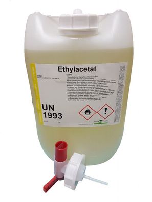 Ethylacetat 20L Kanister mit Auslaufhahn - flüchtiges Reinigungs- & Extraktionsmittel