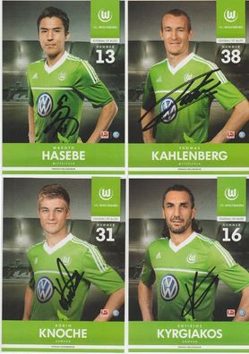 12x VFL Wolfsburg Autogramme