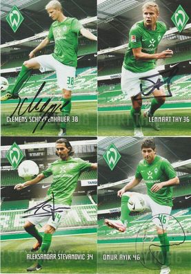 21x Werder Bremen Autogramme Saison 2011/2012
