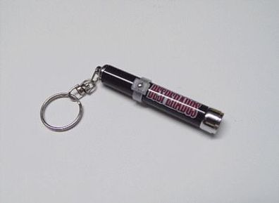 Desperados Mini LED Taschenlampe mit Schlüsselanhänger Alu schwarz-silber