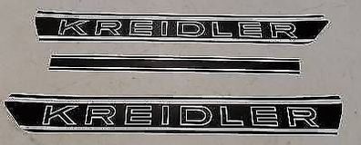 Kreidler RM RS RMC Aufkleber Tank Decor Schriftzug weiß schwarz