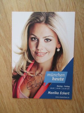 München TV Fernsehmoderatorin Monika Eckert - handsigniertes Autogramm!!!