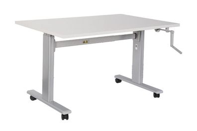 Schreibtisch höhenverstellbar Handkurbel ergonomisch Bürotisch Arbeitstisch