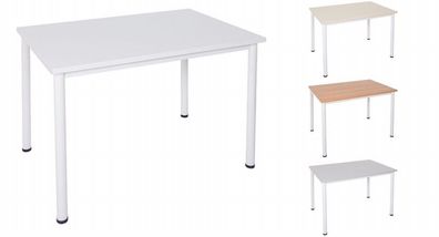 Schreibtisch Konferenztisch Tisch Bürotisch weißes Metallgestell Büromöbel