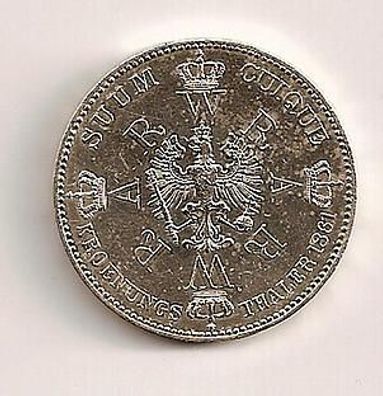 Preußen Silber Krönungstaler 1861A Kaiser Wilhelm I. und Augusta