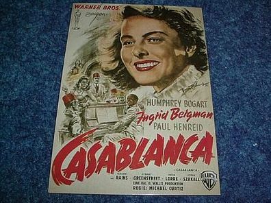 Postkarte beschrieben-Casablanca mit Ingrid Bergmann