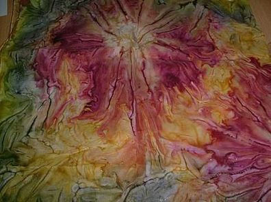 Batikschal- 100% Seide- 43x 175cm-neu