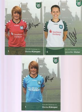 7x FCR Duisburg 01 Autogramme Frauen Fußball