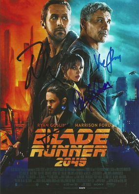 Blade Runner 2049 Cast Autogramm Harrison Ford, Ryan Gosling, Jared Leto