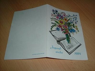 Einladungskarte Jugendweihe 1984 mit Programm