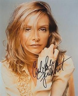 Original Autogramm Calista Flockhart auf Großfoto (COA)