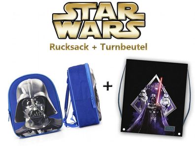 Star Wars Rucksack - Darth Vader (3D Relief) + Turnbeutel Kinderrucksack NEU