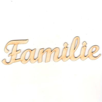 Familie 20cm Schriftzug Wanddeko schönes Wohnen Holz Deko Familienschild