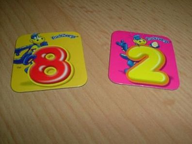 2 Magnete mit Zahlen 2 und 8-Fruchtzwerge