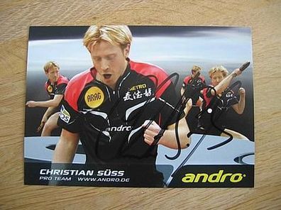 Tischtennis Star Christian Süss - handsign. Autogramm!