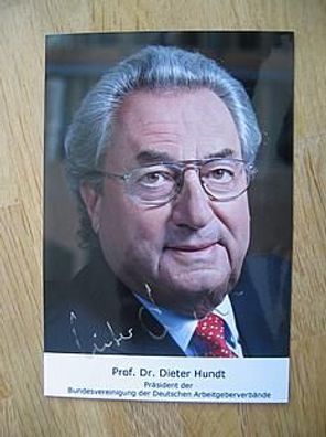 BDA Präsident Dr. Dieter Hundt - handsign. Autogramm!