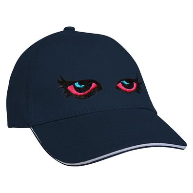 Baseballcap mit Einstickung Augen 68180 Navy