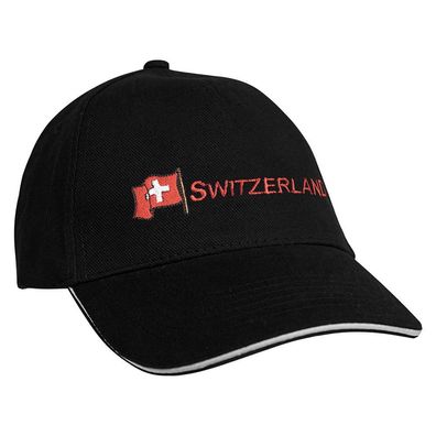 Baseballcap mit Einstickung Fahne Flagge Switzerland Schweiz 68021 versch. Farben sch