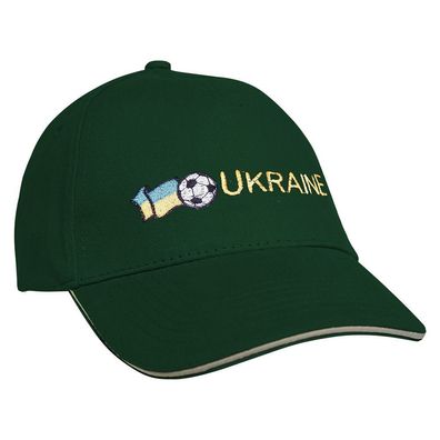 Baseballcap mit Einstickung Fahne Flagge Ukraine 68024 versch. Farben grün