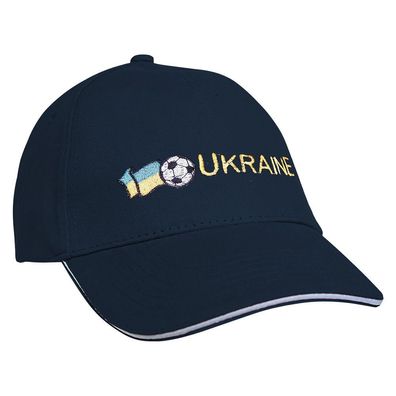 Baseballcap mit Einstickung Fahne Flagge Ukraine 68024 versch. Farben Navy