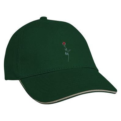 Baseballcap mit Einstickung Rose - 68340 grün