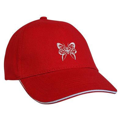 Baseballcap mit Einstickung Schmetterling 68096 rot