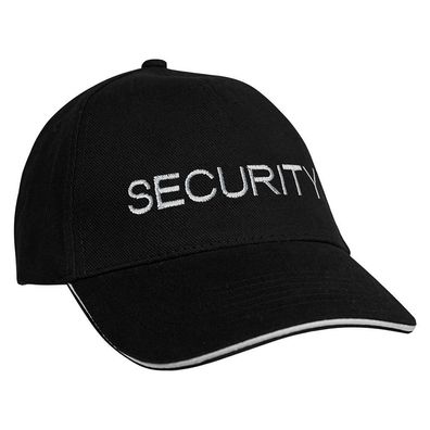 Baseballcap mit Einstickung Security 68298 schwarz
