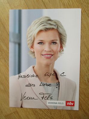 n-tv Fernsehmoderatorin Verena Fels - handsigniertes Autogramm!!!