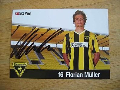 Alemannia Aachen Saison 09/10 Florian Müller Autogramm